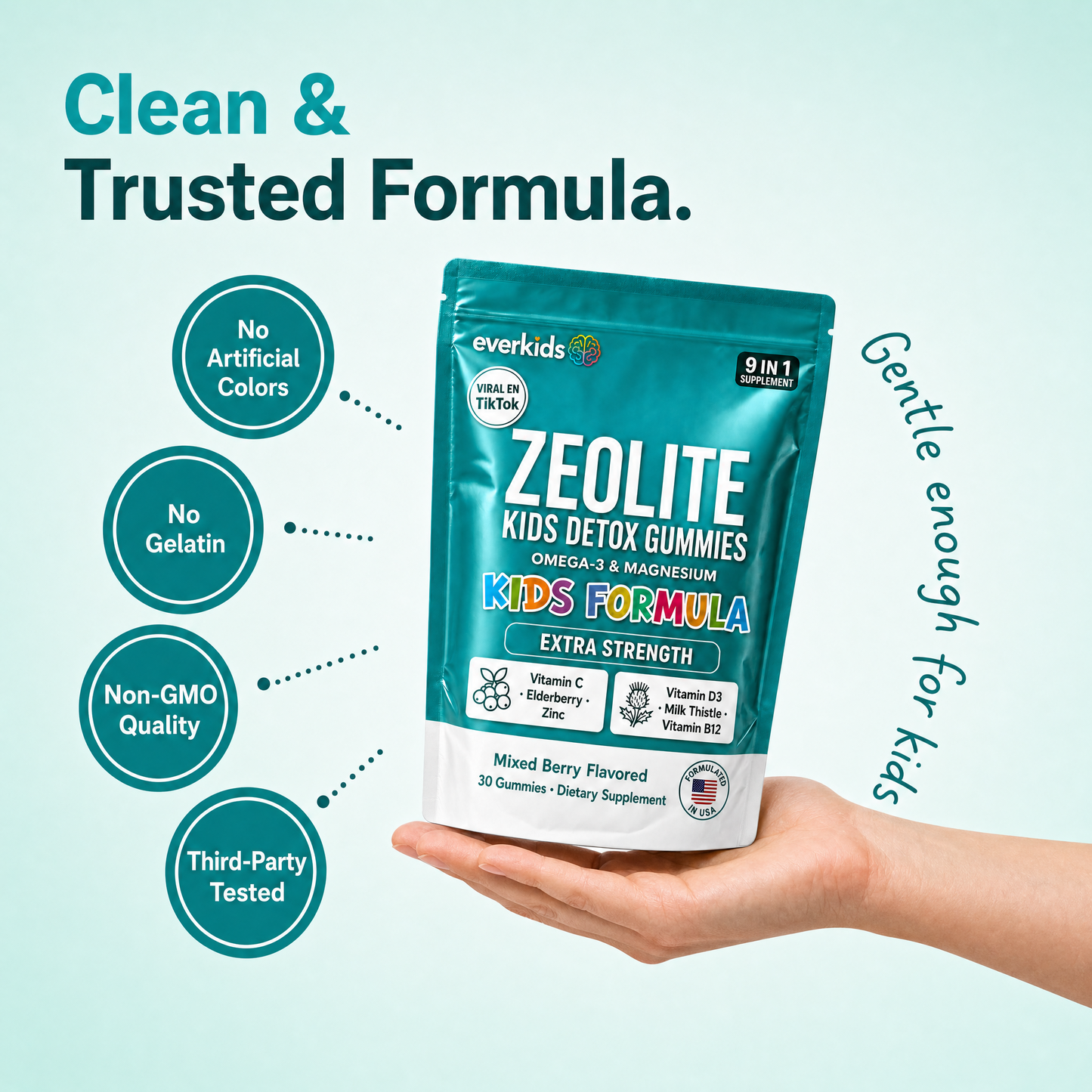 Zeolite Detox Gummies – Plant-Based Gelatin